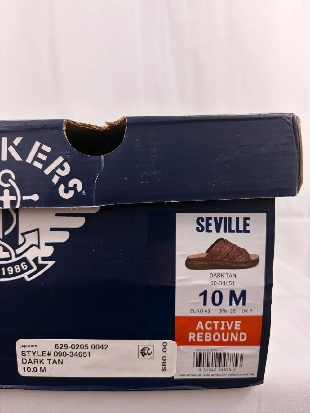 NWT Dockers Men’s Size 10 Brown Slide Sandals